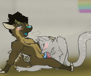 animal_genitalia animal_penis anthro autofellatio blue_eyes blue_nose blush bodily_fluids breath canine_genitalia canine_penis claws cloud_emanata cum cum_in_mouth cum_in_own_mouth cum_in_self cum_inside cum_on_self double_fellatio double_oral duo emanata erection feline_genitalia feline_penis fellatio flag flag_(object) flag_on_wall frottage fur genital_fluids genitals hair interspecies knot lgbt_pride male male/male male_penetrated male_penetrating male_penetrating_male masturbation multicolored_hair nude open_mouth oral oral_masturbation oral_penetration orgasm penetration penile penile_masturbation penile_penetration penis penis_in_mouth penis_in_own_mouth penises_touching pride_color_flag pride_colors rainbow_flag rainbow_pride_colors rainbow_pride_flag rainbow_symbol sex simple_background sitting six-stripe_rainbow_pride_colors smile teeth tongue tongue_out backsash canid canine canis domestic_cat domestic_dog felid feline felis mammal 2014 hi_res