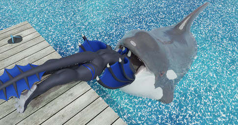 ambiguous/ambiguous ambiguous_gender ambiguous_pred ambiguous_prey barefoot clothing feet flip_flops footwear head_first oral_vore partially_inside paws ring sandals shoes tail toes undressing vore willing_prey dyrmun mythology aquatic cetacean dolphin dragon mammal mythological_creature mythological_scalie oceanic_dolphin orca scalie toothed_whale 256:135 3d_(artwork) 4k absurd_res digital_media_(artwork) hi_res