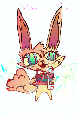 anthro chibi fur gift male open_mouth open_smile orange_body orange_fur orange_tail simple_background smile solo tail white_background naircat lagomorph leporid mammal rabbit 2012 digital_drawing_(artwork) digital_media_(artwork) low_res