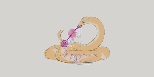anal_bead_pull anal_beads anal_beads_in_cloaca animal_genitalia bodily_fluids cloaca cloaca_juice cloacal cloacal_penetration female feral genital_fluids genitals penetration scales sex_toy sex_toy_in_cloaca sex_toy_insertion simple_background solo yellow_body yellow_scales omnipresentcrayon reptile scalie snake