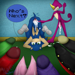 2_penises after_anal anal animal_genitalia animal_penis anthro bodily_fluids circumcised circumcision_scar cum cum_in_ass cum_inside cum_on_partner foreskin genital_fluids genital_piercing genital_scar genitals group group_sex hemipenes long_foreskin looking_at_viewer male male/male multi_genitalia multi_penis orgy penis piercing scar sex smile smiling_at_viewer smirk smirking_at_viewer fledgedragonfox sega sonic_riders sonic_the_hedgehog_(series) big_the_cat espio_the_chameleon jet_the_hawk knuckles_the_echidna mighty_the_armadillo shadow_the_hedgehog sonic_the_hedgehog vector_the_crocodile accipitrid accipitriform armadillo avian bird chameleon echidna eulipotyphlan felid hedgehog humanoid lizard mammal monotreme reptile scalie xenarthran 1:1