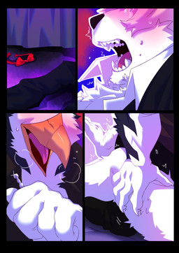 anthro beak black_body black_border black_bottomwear black_clothing black_feathers black_pants black_shirt black_topwear black_vest blush bodily_fluids border bottomwear breath claws clothing collared_shirt comic_panel dress_shirt duo feathers finger_claws fur hair holding_object holding_sex_toy male male/male multicolored_body multicolored_feathers necktie open_mouth orange_beak panting pants pants_on_floor penetration red_necktie sex_toy shirt sweat teeth_showing topwear two_tone_body two_tone_feathers urethral urethral_penetration vest white_body white_clothing white_dress_shirt white_feathers white_fur white_hair white_shirt white_topwear booboo34 arthur_zoloto quinn_candreva avian bear bird crested_penguin mammal penguin polar_bear ursine 2021 absurd_res comic hi_res