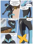 anthro anthro_to_human bathroom biped black_body black_hair blue_body blue_markings breasts dialogue female ftm_transformation gender_transformation goo_drip goo_transformation hair inside leg_markings markings nude pokemorph red_sclera running smile socks_(marking) solo species_transformation speech_bubble standing tail text transformation turning_around yellow_markings yellow_tail wolferion nintendo pokemon kirara_(swack16) generation_4_pokemon luxray pokemon_(species) 2016 3:4 absurd_res colored comic english_text hi_res