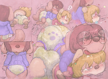 anthro aroused blush bodily_fluids bottle breath butt confusion container crying cute_fangs diaper diaper_bulge diaper_butt diaper_humping doggystyle drooling duo ear_piercing ear_ring exhausted eyewear fangs from_behind_position genital_fluids glasses heavy_thrusting humping male male/male pacifier panting piercing questionable_consent ring_piercing saliva sex tears tears_of_joy teeth tenting thrusting tongue tongue_out unclean_diaper urine used_diaper wet_diaper young overflo207 flo_(overflo207) seth_(otterpupp) canid canine mammal mustelid otter hi_res