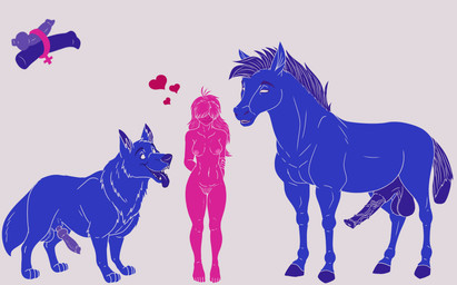 anatomically_correct anatomically_correct_genitalia anatomically_correct_penis animal_genitalia animal_penis ball_tuft balls bestiality big_balls big_penis biped breasts canine_genitalia canine_penis digitigrade equine_genitalia equine_penis erection faceless_character faceless_female feet female female_human female_on_feral feral fluffy gender_symbol gender_symbol_penetration genitals group hindpaw hooves human_on_feral humanoid_feet humanoid_genitalia humanoid_vulva interspecies knot knot_root knotted_penis lewd_symbolism male male/female male_feral nipples paws penis plantigrade quadruped sheath symbol trio tuft unguligrade vein veiny_penis vulva warning_sign cajuzinho02 ship_dynamics_(meme) anon fan_character canid canine canis equid equine horse human mammal wolf absurd_res hi_res