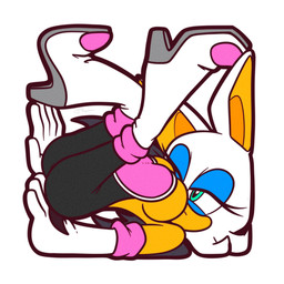 anthro armwear big_ears blue_eyes blue_eyeshadow bodysuit boots clothing elbow_gloves eyeshadow female footwear gloves handwear high_heeled_boots high_heels inconvenient_breasts makeup shoes skinsuit solo tail tight_clothing roboticsteve sega sonic_the_hedgehog_(series) rouge_the_bat bat mammal 1:1 hi_res
