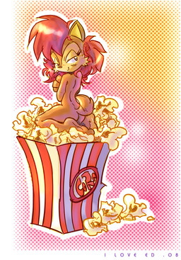anthro bangs bedroom_eyes biped blue_eyes blush brown_body brown_fur butt dotted_background eyelashes feet female food food_fetish food_play fur hair half-closed_eyes kneeling looking_back messy_hair micro narrowed_eyes nude pattern_background popcorn pose rear_view red_hair seductive simple_background smile soles solo toes edtropolis archie_comics sega sonic_the_hedgehog_(archie) sonic_the_hedgehog_(comics) sonic_the_hedgehog_(series) sally_acorn chipmunk ground_squirrel mammal rodent sciurid 2008 pinup