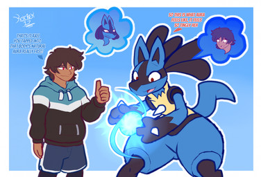 anthro aura_sphere body_swap clothing dialogue duo hoodie male simple_background thick_thighs topwear korick17 nintendo pokemon axel_(poke789) generation_4_pokemon human lucario mammal pokemon_(species) hi_res