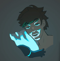 black_body blue_body brown_hair duo eyebrows female feral grey_background hair humor light lying machine multicolored_body narrowed_eyes on_side open_mouth paws pillow quadruped simple_background solo_focus teeth skeleton265 hi-fi_rush microsoft tango_gameworks 808_(hi-fi_rush) chai_(hi-fi_rush) domestic_cat felid feline felis human mammal robot lighting
