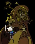 ambiguous_gender bone cloak clothed clothing gloves handwear hood marionette mask melee_weapon not_furry plant skull skull_head solo sword weapon discount-supervillain adventure_time cartoon_network finn_the_human huntress_wizard elemental_creature elemental_humanoid flora_fauna humanoid lich plant_humanoid undead 4:5 hi_res