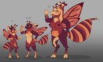 antennae_(anatomy) anthro areola arthropod_abdomen belly big_breasts breasts digitigrade erection female female_anthro floppy_ears freckled_face freckles genitals grey_background group gynomorph gynomorph_anthro heart_areola insect_wings intersex intersex_anthro larger_gynomorph larger_intersex lop_ears male male_anthro medium_breasts navel nipples nubbed_penis nude orange_body orange_penis orange_sclera penis pupils purple_areola purple_body purple_nipples purple_sclera pussy red_body red_wings simple_background size_difference slightly_chubby slightly_chubby_anthro slightly_chubby_female smaller_female smaller_male smile snout standing stinger striped_tongue tail tapering_penis tapering_tongue tongue tongue_out trio white_pupils wings yellow_areola yellow_body yellow_inner_ear yellow_nipples yellow_sclera gojiteeth mythology arthropod dragon hybrid hymenopteran insect mythological_creature mythological_scalie scalie wasp 2020 absurd_res digital_drawing_(artwork) digital_media_(artwork) flat_colors hi_res signature