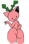 ambiguous_gender anthro anthrofied big_butt butt elemental_creature flora_fauna generation_2_pokemon hi_res hoppip looking_back nintendo pink_body plant pokemon pokemon_(species) simple_background smile solo thick_thighs vilepluff white_background yellow_eyes