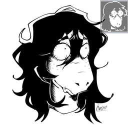 anthro bulging_eyes female freckles hair humor long_hair shocked simple_background solo text white_background cushioooon deltarune undertale_(series) susie_(deltarune) dinosaur prehistoric_species reptile scalie artist_name headshot_portrait hi_res portrait reaction_image reference_image signature