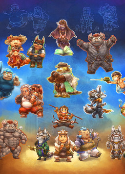 abs anthro biceps blue_hair chibi clothing countershading facial_hair female goatee group hair horn male mohawk muscular muscular_male pecs sideburns slightly_chubby speedo swimwear wetsuit in_a_gamepxv イナガメ journey_to_the_west lifewonders tokyo_afterschool_summoners amatsumara_(tas) ganglie_(tas) gyumao_(tas) hakumen_(tas) hanuman_(tas) moritaka_(tas) seth_(tas) thunderbird_(tas) xolotl_(tas) accipitrid accipitriform avian bird bovid bovine canid canine canis domestic_dog eagle fox haplorhine human mammal monkey primate suid suine sus_(pig) wild_boar wolf hi_res