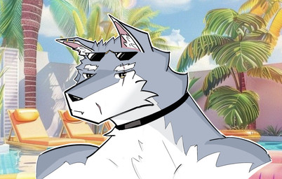 anthro collar eyewear glasses male scar solo toony zefurro dislyte lilith_games freddy_(dislyte) hi_res