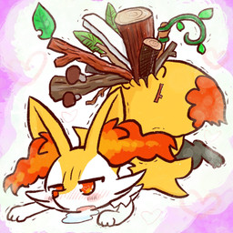 3_fingers 3_toes ambiguous_anthro ambiguous_gender anthro arm_tuft big_tail biped black_body blush blush_lines bodily_fluids cheek_tuft cute_fangs digitigrade dipstick_tail drooling emanata facial_tuft fangs feet fingers fungus fur half-closed_eyes heart_eyes heart_symbol inner_ear_fluff leaf lying markings multicolored_body multicolored_fur mushroom narrowed_eyes nude_ambiguous nude_anthro object_in_tail on_front open_mouth orange_body orange_eyes orange_fur orange_nose orange_tail pointy_ears prick_ears saliva saliva_puddle shaking shoulder_tuft side_view snout solo stick stick_in_tail suggestive tail tail_markings teeth toes trembling tuft two_tone_tail white_body white_fur yellow_body yellow_fur yellow_tail annyui0611 nintendo pokemon braixen canid generation_6_pokemon mammal pokemon_(species) 1:1 2021 digital_drawing_(artwork) digital_media_(artwork) flat_colors full-length_portrait hi_res portrait