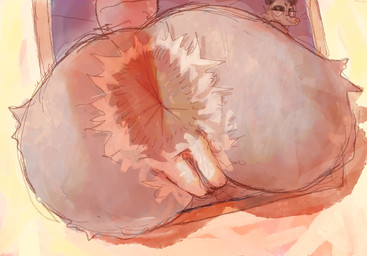anal_hair anthro anus anus_focus big_butt bodily_fluids butt eyewear female genitals glasses huge_butt looking_back narrowed_eyes presenting presenting_anus raised_tail solo steam sweat tail thick_thighs vulva wide_hips smashmat desamistesae_fafratarello_flumendo_styx american_opossum mammal marsupial hi_res