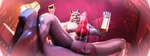 animal_genitalia animal_penis anthro bodily_fluids canine_genitalia canine_penis genital_fluids genitals leash male penis precum smile solo spannedspaniel epic_games fortnite fletcher_kane canid canine canis mammal wolf absurd_res hi_res