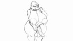 anthro balls becoming_erect belly big_breasts big_penis bouncing_balls bouncing_breasts bouncing_penis breast_grab breast_squish breasts erect_nipples erection flaccid foreskin genitals gynomorph hand_on_breast huge_breasts humanoid_genitalia humanoid_penis intersex long_foreskin looking_at_viewer nipples penis retracted_balls saggy_balls scratching seductive slightly_chubby slightly_chubby_anthro slightly_chubby_gynomorph slightly_chubby_intersex solo squish thick_thighs throbbing throbbing_balls unretracted_foreskin wide_hips hohohonse disney tarzan_(disney) kala_(tarzan) ape gorilla haplorhine mammal primate 16:9 2d_animation animated frame_by_frame greyscale monochrome widescreen