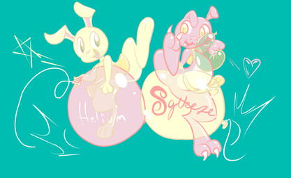 against_balloon against_surface ambiguous_gender backpack bag balloon balloon_fetish bottomwear claws clothing duo featureless_crotch heliumsqueeze holding_balloon holding_object inflatable long_ears looner paws print_balloon shirt skirt spread_legs spreading text_on_balloon text_print topwear retl_(artist) lagomorph leporid mammal rabbit thumper_(species) hi_res