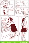 ankh anthro bottle clothing container female fluffy_ears hair hooves penetrable_sex_toy sex_toy tail unguligrade young young_anthro young_female aogami chirmaya canid canine equid equine fox horse mammal absurd_res comic hi_res monochrome pink_and_white