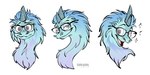 anthro blue_body blue_fur dreamworks_smirk eyewear female fur glasses hair horn long_neck multicolored_hair nerd open_mouth purple_body purple_eyes purple_fur smug_face snout solo sparkles wearing_glasses worried serareldeer disney mythology raya_and_the_last_dragon sisu_(ratld) dragon mythological_creature mythological_scalie scalie bust_portrait portrait