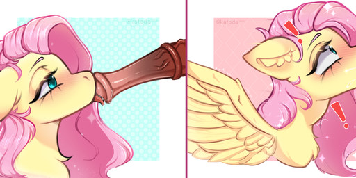 animal_genitalia animal_penis blush deep_throat duo equine_genitalia equine_penis erection exclamation_point eyelashes fellatio female genitals licking male male/female oral oral_penetration penetration penile penis sex tongue yellow_body katoda friendship_is_magic hasbro my_little_pony big_macintosh_(mlp) fluttershy_(mlp) equid equine horse mammal pony absurd_res comic hi_res