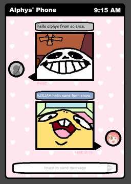 anthro black_sclera bone border buckteeth ceiling_fan electric_fan female grey_border grin gui heart_symbol inside looking_at_viewer looking_down low-angle_view male open_mouth open_smile scales selfie skeleton smile solo teeth text texting white_body white_eyes yellow_body yellow_scales nyeh830 undertale undertale_(series) alphys sans_(undertale) animated_skeleton lizard reptile scalie undead aliasing digital_media_(artwork) english_text microsoft_paint_(artwork) picture_in_picture