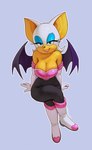 anthro big_breasts breasts cleavage clothed clothing female looking_at_viewer solo totesfleisch8 sega sonic_the_hedgehog_(series) rouge_the_bat bat mammal 2024 hi_res