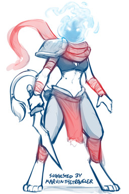 4_toes anthro barefoot biped bottomwear breasts claws clothed clothed_anthro clothed_female clothing cosplay crossover_cosplay digitigrade feet female fingers flaming_head front_view fully_clothed fully_clothed_anthro fully_clothed_female fur holding_melee_weapon holding_object holding_sword holding_weapon looking_at_viewer melee_weapon midriff navel pants pelvic_curtain scarf simple_background solo standing sword tail tail_tuft toe_claws toes topwear tuft weapon white_background wraps wrist_wraps conditional_dnp tom_fischbach dead_cells twokinds the_beheaded willow_wisp felid keidran lion mammal pantherine spirit will-o'-the-wisp 2025 crossover digital_drawing_(artwork) digital_media_(artwork) hi_res monochrome sketch spot_color