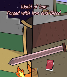 book clothing fantasy fire flaming_tail melee_weapon night peace_symbol speech_bubble sword tail text weapon vinland nintendo pokemon pokemon_mystery_dungeon spike_chunsoft anders_(infinitydoom) charmander generation_1_pokemon pokemon_(species) comic cover cover_art cover_page english_description english_text hi_res story story_in_description