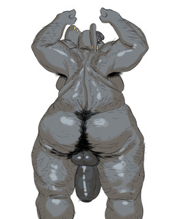 anthro arm_hair armpit_hair back_hair back_muscles backsack balls bangs big_balls big_breasts big_butt big_muscles big_penis biped black_hair body_hair breasts butt butt_hair ear_piercing ear_ring elderly elderly_anthro elderly_gynomorph elderly_intersex flexing gauged_ear genitals grey_body grey_hair grey_skin gynomorph hair hairy hairy_back hairy_balls happy_trail huge_hips huge_penis huge_thighs humanoid_genitalia humanoid_penis hyper hyper_genitalia hyper_penis intersex looking_back mature_anthro mature_gynomorph mature_intersex muscular muscular_anthro muscular_arms muscular_intersex muscular_legs muscular_thighs nude overweight overweight_anthro overweight_gynomorph overweight_intersex penis piercing proboscis_(anatomy) pubes raised_arms rear_view ring_piercing shaved_head side_boob simple_background solo standing thick_penis thick_thighs trunk_(anatomy) wide_hips yellow_eyes vaporryzed wei-gang_(grannybase) asian_elephant elephant elephantid mammal proboscidean 2026 4:5 absurd_res colored digital_drawing_(artwork) digital_media_(artwork) hi_res shaded