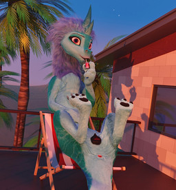 animal_genitalia animal_vulva anthro anus beach butt canine_genitalia canine_vulva chair container cup drinking drinking_glass drinking_straw female furniture genitals glass glass_container glass_cup horn looking_at_viewer lounge_chair lounging pawpads presenting presenting_anus presenting_hindquarters presenting_vulva solo vulva sneakyphox kezsh_(modeler) disney mythology raya_and_the_last_dragon sisu_(ratld) dragon eastern_dragon mythological_creature mythological_scalie scalie 3d_(artwork) blender_(artwork) digital_media_(artwork) hi_res