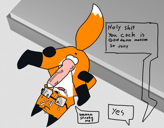 animal_genitalia animal_penis anthro anus balls big_penis bodily_fluids canine_genitalia canine_penis cum cum_from_mouth cum_from_nose cum_in_mouth cum_in_nose cum_inside cum_on_face cum_on_own_face cum_on_self dripping eyewear genital_fluids genitals glasses grabbing_own_leg huge_penis knot lying male nude on_back penis precum precum_drip precum_on_penis profanity solo text vein veiny_penis x_anus foxfreeguy charlie_(foxfreeguy) canid canine fox mammal absurd_res english_text hi_res