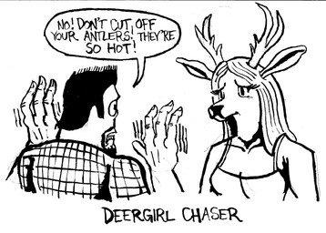 4_fingers anthro antlers breasts camisole clothing dialogue duo eyelashes female fingers hair horn humor long_hair male pattern_clothing pattern_shirt pattern_topwear plaid plaid_clothing plaid_shirt plaid_topwear shirt short_hair speech_bubble text topwear hausofdecline deer human mammal absurd_res english_text hi_res monochrome trans_(lore) trans_woman_(lore)