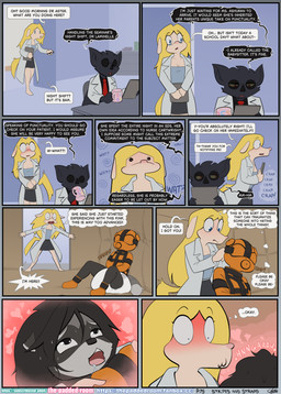 anthro bdsm blush bodily_fluids bondage booties bound diaper doctor drooling female female/female gag gagged gimp_mask group male mask medical muzzle_(object) padded_room restraints saliva straitjacket trio the_padded_room esmeralda_kingsley ludivine_laminelle bat canid canine mammal procyonid raccoon absurd_res comic hi_res