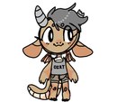 2019 ambiguous_gender anthro big_tail biped blush bottomwear broken_horn brown_body brown_bottomwear brown_clothing brown_scales brown_shorts claws clothed clothing colors!_3d_(artwork) countershade_torso countershading digital_media_(artwork) dragon dragon_wings english_text grey_clothing grey_hair grey_horn grey_shirt grey_tank_top grey_topwear hair horn mammal manitka manitka_(character) membrane_(anatomy) mythological_creature mythological_scalie mythology reptile scales scalie shirt shorts simple_background smile solo tail tan_body tan_scales tank_top text text_on_clothing text_on_shirt text_on_tank_top text_on_topwear toe_claws topwear white_background wings