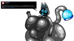 anthro belly big_belly big_breasts big_butt big_pussy breasts butt female genitals glistening glistening_body huge_belly huge_breasts huge_butt hyper hyper_breasts hyper_butt machine pussy simple_background smooth_skin solo speech_bubble tail text white_background dahliathefox karfass_(dahliathefox) felid feline mammal robot robot_anthro 16:9 english_text hi_res widescreen