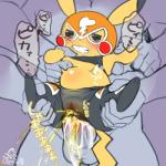 1:1 anthro balls black_nose bodily_fluids breasts cleft_tail clenched_teeth clothed clothing cosplay_pikachu_(character) cosplay_pikachu_(costume) costume cotora cum cum_in_pussy cum_inflation cum_inside digital_media_(artwork) drooling duo erection faceless_character faceless_male fangs female female_penetrated forced_in_fabric full_nelson generation_1_pokemon genital_fluids genitals half-closed_eyes inflation larger_male lucha_libre_mask luchador machamp male male/female male_penetrating male_penetrating_female mammal mask narrowed_eyes nintendo peeing peeing_while_penetrated penetration penile penile_penetration penis penis_in_pussy pikachu pikachu_libre plump_labia pokemon pokemon_(species) pussy questionable_consent restrained saliva seductive sex size_difference sketch smaller_female smaller_penetrated smile sports_mask sportswear tail tears teeth through_clothing tight_clothing urine vaginal vaginal_fluids vaginal_penetration vein watersports wetting wrestler wrestling_mask yellow_body yellow_skin