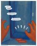 ambiguous_gender distressed locker open_door speech_bubble stolen_clothing surprise text thought_bubble sharkinthepark small_bear_(sharkinthepark) 2024 4:5 absurd_res comic english_text hi_res male_(lore)