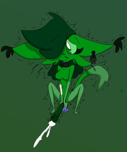 accessory anthro bandage bandaged_arm big_penis black_kerchief black_neckerchief blush blush_lines bodily_fluids body_hair breasts cheek_tuft chest_hair chest_tuft clothing cum dildo dildo_sitting ear_piercing ear_tuft erection eyebrow_through_hair eyebrows eyelashes facial_tuft featureless_breasts furgonomics genital_fluids genitals green_body green_eyes green_hair green_nose green_penis gynomorph hair hair_over_eye hand_on_penis herm huge_penis intersex kerchief long_hair looking_at_genitalia looking_at_penis masturbating_while_penetrated masturbation neckerchief neckwear penetration penile penile_masturbation penis piercing sackless sex_toy solo translucent translucent_hair tuft vaginal vaginal_fluids vaginal_penetration vulva whiskers toddjackjuster chloe_mayfield domestic_cat felid feline felis mammal absurd_res hi_res