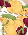 absurd_res anus bayleef big_butt butt dildo dildo_in_pussy dildo_insertion female feral generation_2_pokemon genitals hi_res masturbation nintendo penetration pokemon pokemon_(species) puffy_anus pussy sex_toy sex_toy_in_pussy sex_toy_insertion solo thick_thighs toying_self type vaginal vaginal_penetration y_anus yellow_body