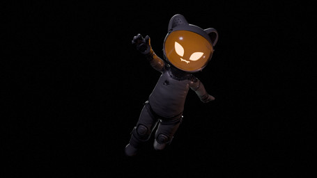 glowing glowing_eyes space spacesuit domestic_cat felid feline felis mammal 16:9 3d_(artwork) digital_media_(artwork) hi_res widescreen