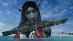 anthro battleship blue_eyes breasts clothing female macro macro_female sea ship solo swimwear vehicle warship water watercraft wet lapushis kaimana fish marine shark 3d_(artwork) digital_media_(artwork) hi_res