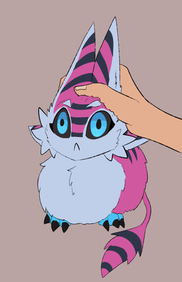 ambiguous_gender black_sclera blue_eyes claws ear_grab fur humor solo surprised tail tail_tuft tuft wide_eyed yporolsya naala_(yporolsya) avali human mammal hi_res female_(lore)