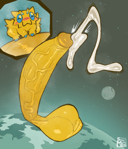 astronomical_hyper balls big_balls big_penis blush bodily_fluids cum cumshot ejaculation genital_fluids genitals giga_balls giga_penis huge_balls huge_penis hyper hyper_balls hyper_genitalia hyper_penis macro_penis male penis planet scrotum_flap small_but_hung solo space vein veiny_penis supermattym8 nintendo pokemon arthropod generation_5_pokemon joltik pokemon_(species) hi_res