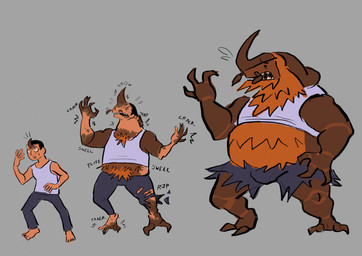 anthro belly black_hair bodily_fluids body_size_growth brown_body brown_exoskeleton bulge clothed clothing cracking exoskeleton eyes_closed flying_sweatdrops growth hair horn horn_growth human_to_anthro male mandibles musclegut muscular muscular_anthro muscular_male open_mouth overweight overweight_anthro overweight_male simple_background size_transformation solo sound_effects species_transformation sweat sweatdrop three_frame_sequence torn_clothing transformation transformation_sequence upset weight_gain mejeeeehhh arthropod beetle human insect mammal rhinoceros_beetle scarabaeid hi_res sequence