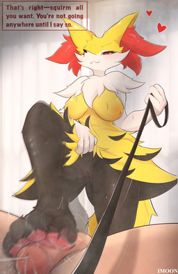 anthro bodily_fluids feet female foot_fetish foot_play footjob leash male male/female paws sex smelly solo sweat imoon yimoon640 nintendo pokemon braixen canid canine fox generation_6_pokemon mammal pokemon_(species) absurd_res hi_res