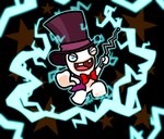 anthro bent_leg blue_eyes bottomless bottomless_anthro bottomless_male bow_tie buckteeth clothed clothing electricity fur glowing glowing_body hand_pawpads holding_wand light magic_user magician male male_anthro midair mitten_hands multicolored_body noseless open_mouth open_smile pattern_background pawpads pink_tongue purple_clothing purple_top_hat purple_topwear purple_vest red_bow_tie simple_background smile smiling_at_viewer solo star-shaped_background tan_body tan_eyelids tan_pawpads tan_skin teeth tongue topwear two_tone_body vest white_body white_fur captainquack64 rabbids_invasion_(series) raving_rabbids rayman_(series) ubisoft magician_rabbid lagomorph mammal rabbid 2024 colored digital_drawing_(artwork) digital_media_(artwork) english_description hi_res lighting