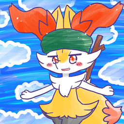 accessory ambiguous_anthro ambiguous_gender anthro biped blush blush_stickers cloud dipstick_tail front_view headband markings object_in_tail open_mouth open_smile sky smile snout solo standing stick stick_in_tail tail tail_markings annyui0611 nintendo pokemon braixen canid generation_6_pokemon mammal pokemon_(species) 1:1 2024 digital_drawing_(artwork) digital_media_(artwork) hi_res japanese_description portrait three-quarter_portrait translated_description